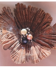 anillo, artesanal, plata .925, unico, original, perlas, regalo,hecho a mano,accesorio, vanguardista, diferente, moderno