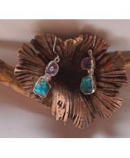 Aretes, piedras naturales, regalo, joyería,hecho a mano, plata,unico, original, exclusivo, moderno, comodo