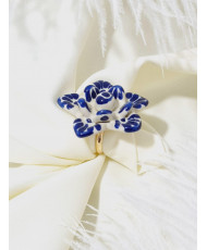 Anillo de Talavera en forma de flor