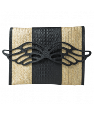 Bolso de Piel y Mimbre