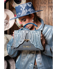 Bolso de Piel y Mimbre