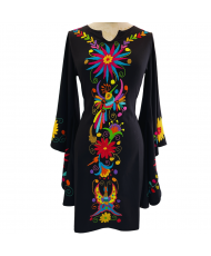 Vestido Artesanal Mangas Mariposa