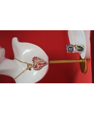 Aretes formales de talavera rojos
