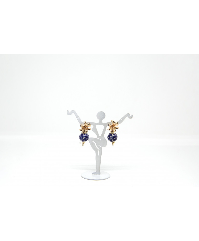 Arete Talavera broquel Flor 