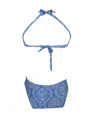 Triangle azul estampado