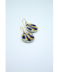 Arete de talavera con aplicaciones en oro 