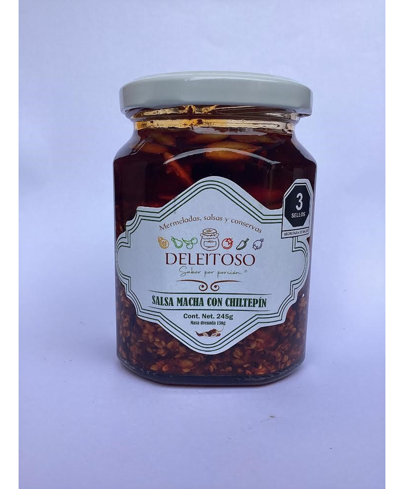 SALSA MACHA CON CHILTEPIN SALSA MACHA CON CHILTEPIN