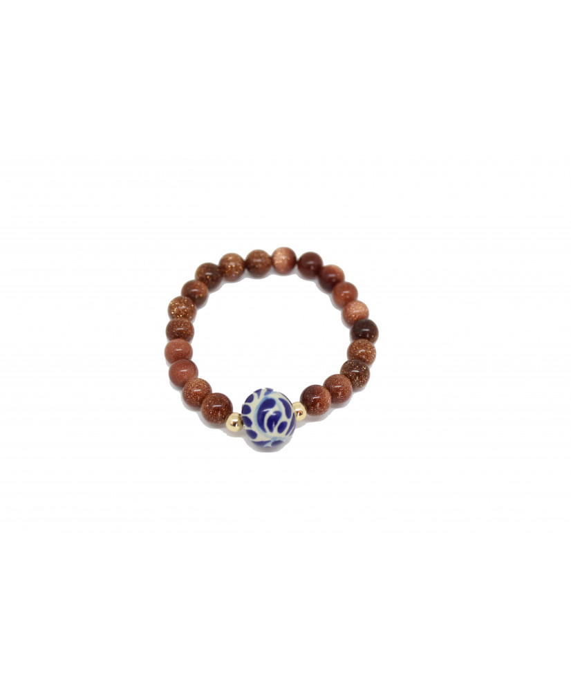 Pulsera Talavera venturina cafe. Pulsera Talavera venturina cafe.