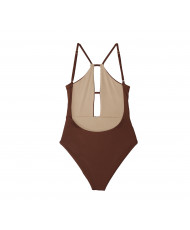 VERANIA Swimwear modelo VECK café completo con cristales