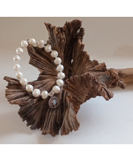 Pulsera, perlas, joyería, pieza única, original, cómoda, hecha a mano, plata .925, artesanal